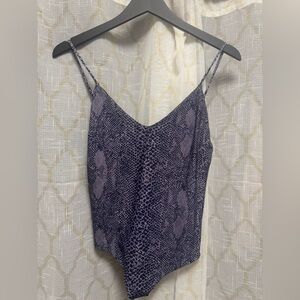 ACACIA swimwear Purple Snake-Print. Size Medium.
